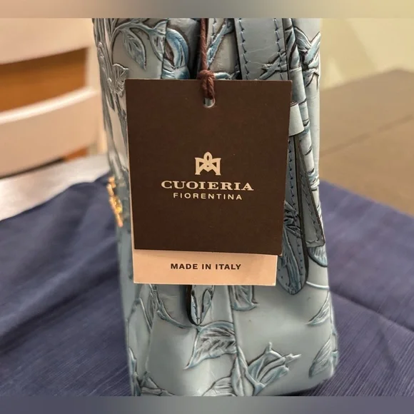 Cuoieria Fiorentina, Mimi Small Blue Hobo handbag. - Picture 2 of 15